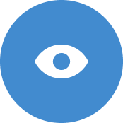 A blue circle with an eye in the middle.